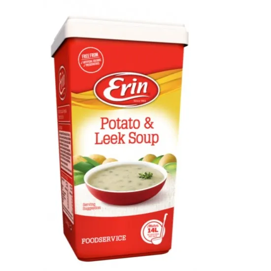 Erin Leek and Potato Soup in a tub