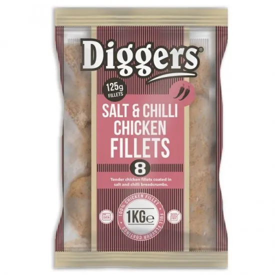Diggers Salt And Chilli Chicken Fillets 1kg X 5