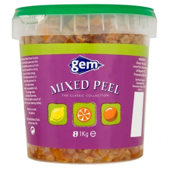 Tub of Gem Citrus Mixed Peel 1kg