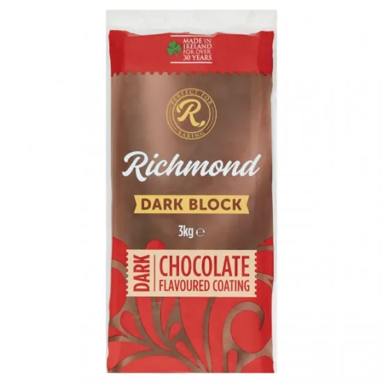 Richmond Cooking Chocolate Dark 3kg Block Red & Brown Pack