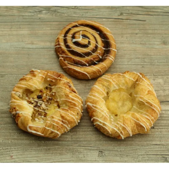Selection of Royal Danish Pastries on a Plate