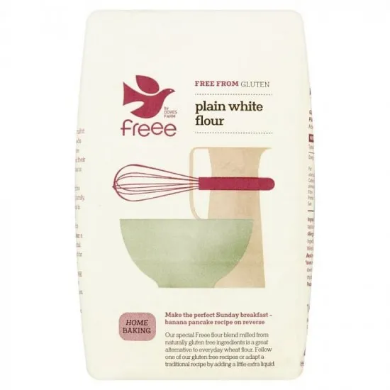 Gluten Free Plain Flour 1kg X5 Cream Bag 