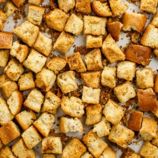 Garlic & Herb Croutons in a Plastic Bag