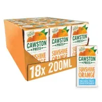 Cawston Press Sunshine Orange Juice Tetra 200ml X 18