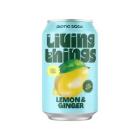 Living Things Lemon & Ginger Soda 330ml X 12 Drs
