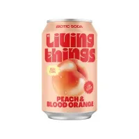 Living Things Peach & Blood Orange Soda 330ml X 12 Drs