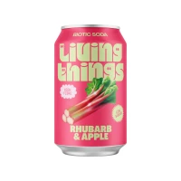 Living Things Rhubarb & Apple Soda 330ml X 12 Drs