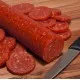 One Slice cut off from the pepperoni loaf 