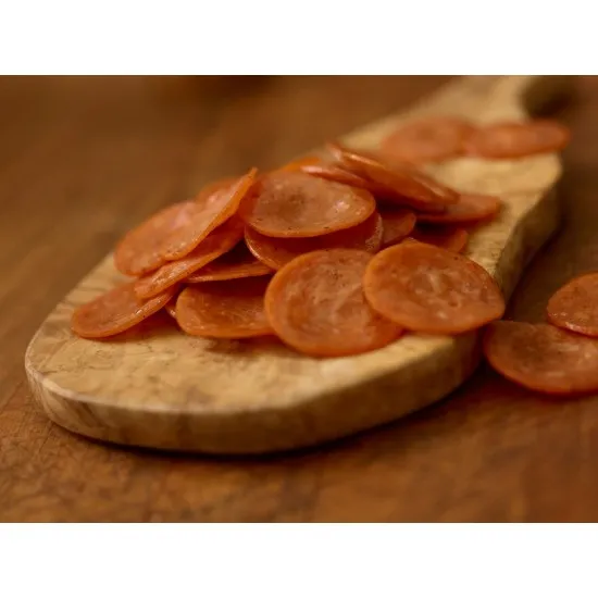 One Slice cut off from the pepperoni loaf 
