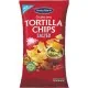La Fiesta Salted Tortilla Chips in Vibrant Red and Orange Bag