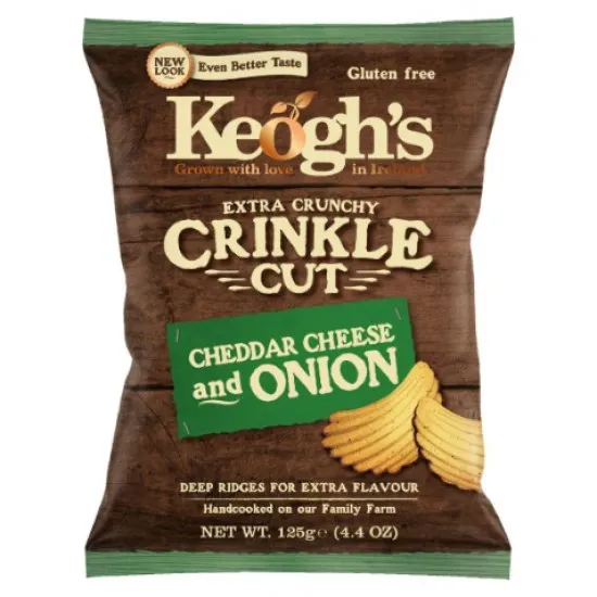 Keogh's Cheddar & Onion Crinkle 50g X 24