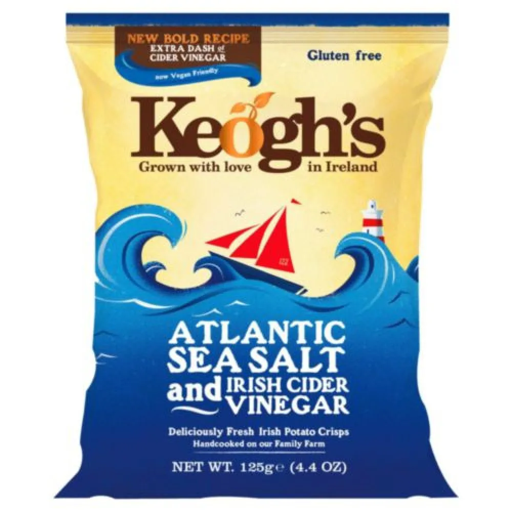 Keogh's Salt And Vinegar 125g X 12