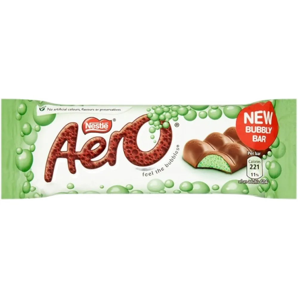Nestle Aero Bubbly Peppermint 36g X 24