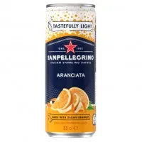 San Pell Orange Cans 330ml X 24 Drs