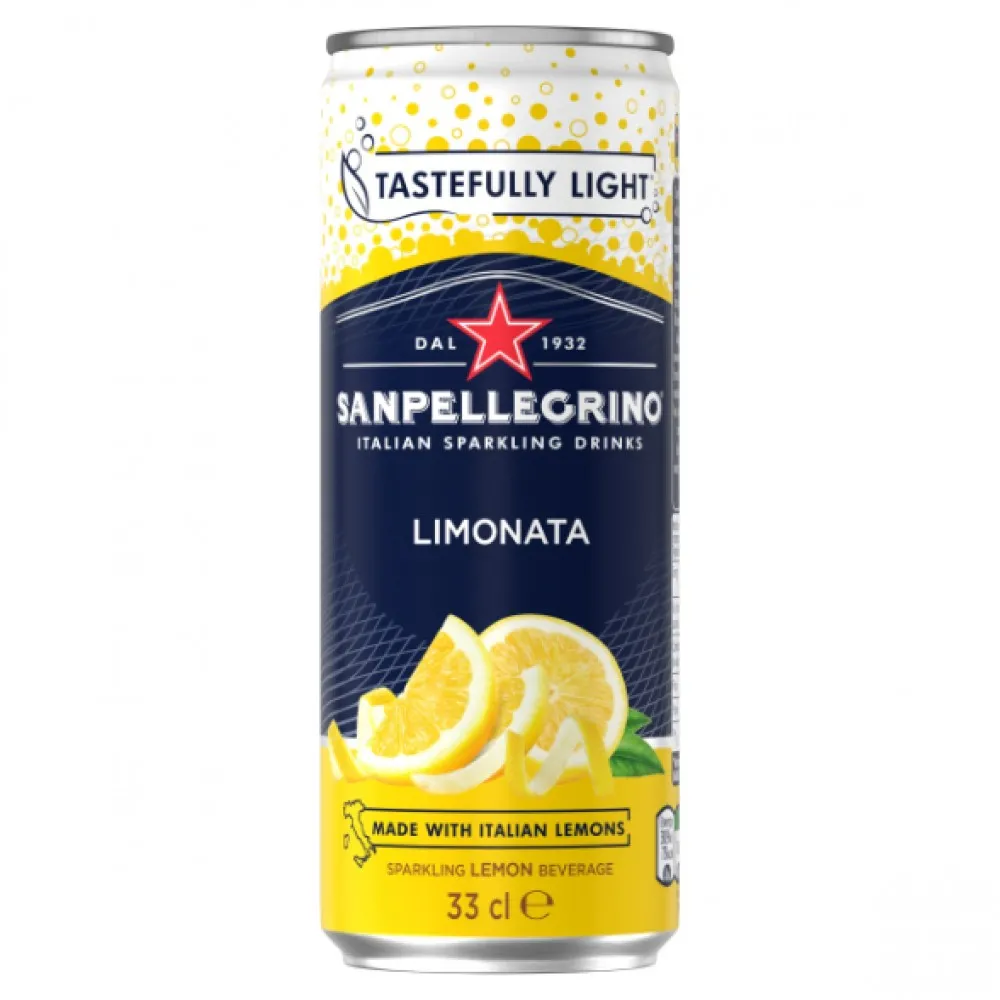San Pell Lemon Cans 330ml X 24 Drs