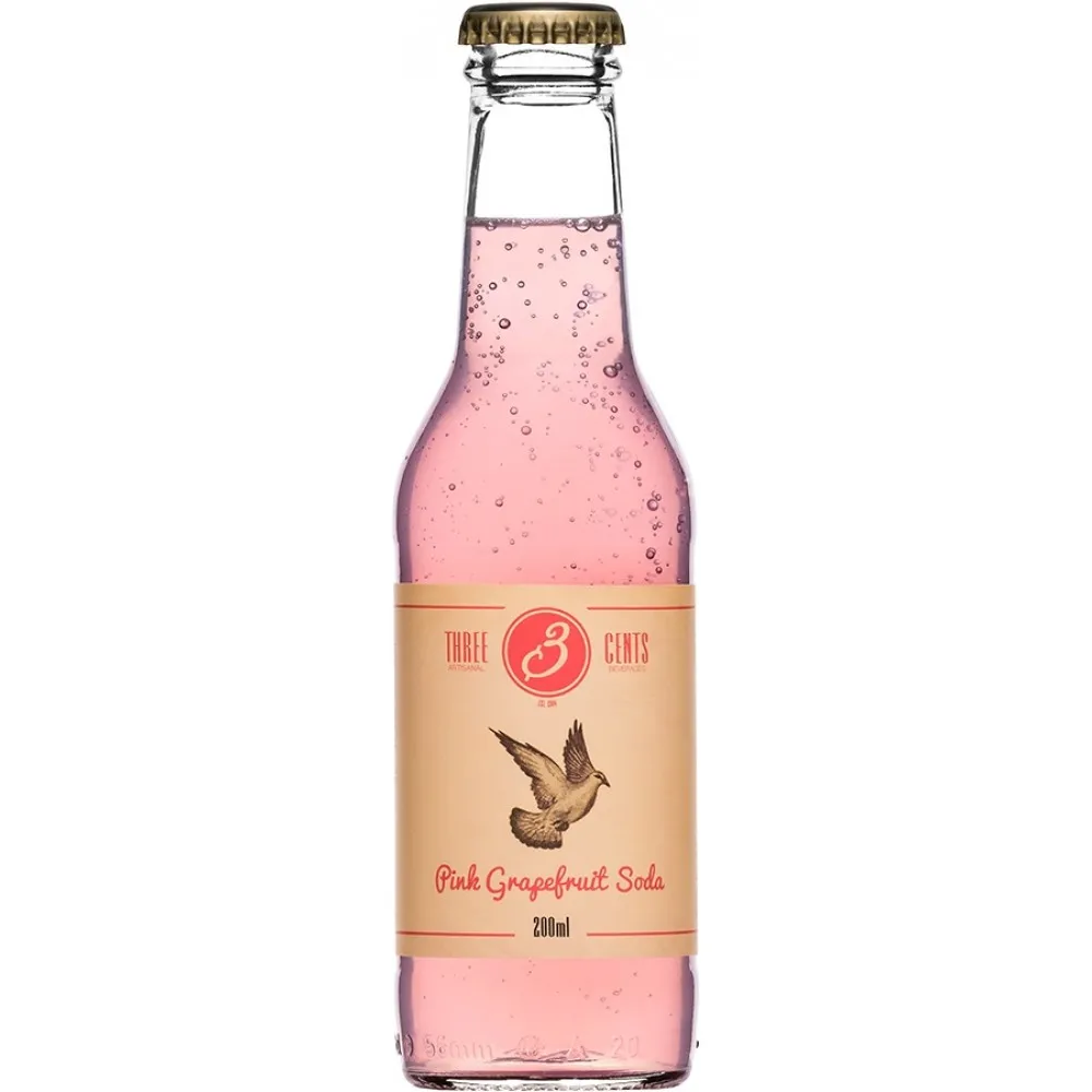 Three Cents Pink Grapefruit Soda 200ml X 24