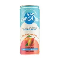 Now Coco Peach Mango Sparkling Coconut Water  250ml X 12 Drs