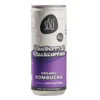 Sisu Blueberry And Blackcurrant Kombucha 250ml X 12
