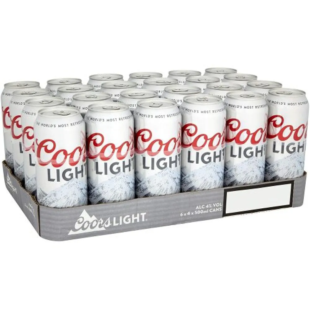 Coors Light Cans 500ml X 24 Drs