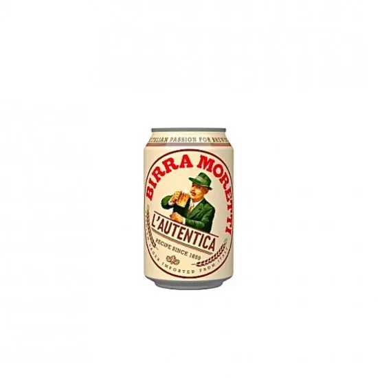 Pale Yellow Can of Birra Moretti Beer