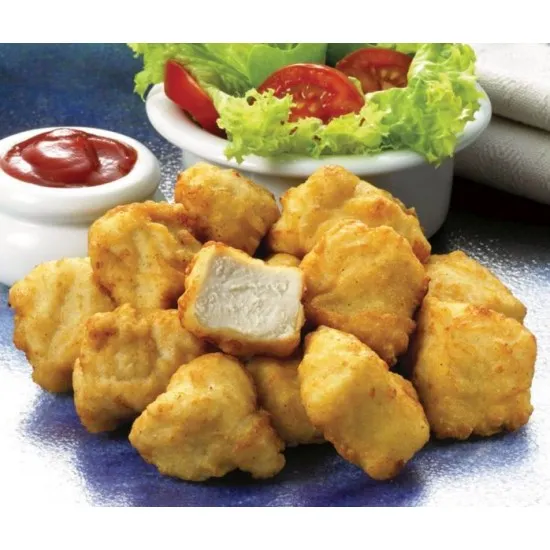Image of Chicken Chunks on a white plate 