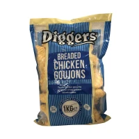 Diggers Plain Breaded Chicken Goujons 1kg X 5