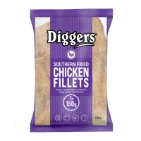 Diggers S/fried Breaded 150g Chicken Fillets 1.05kg X 5
