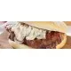 3 White Floury Baps on wooden board