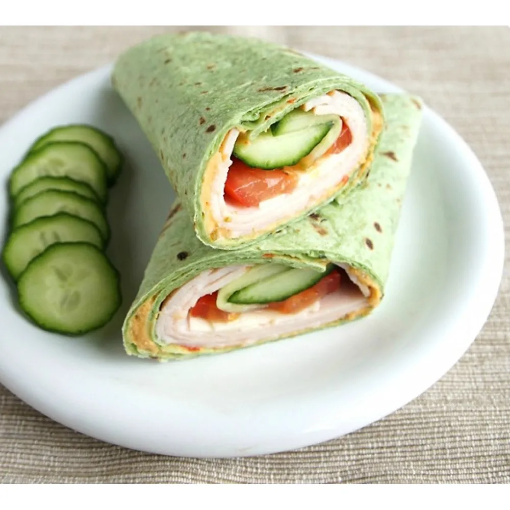 Spinach 12'' Tortilla Wrap 18 X 6 Packs