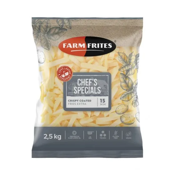 Farm Frites Xtra Crispy 15mm Skin On  X 10kg