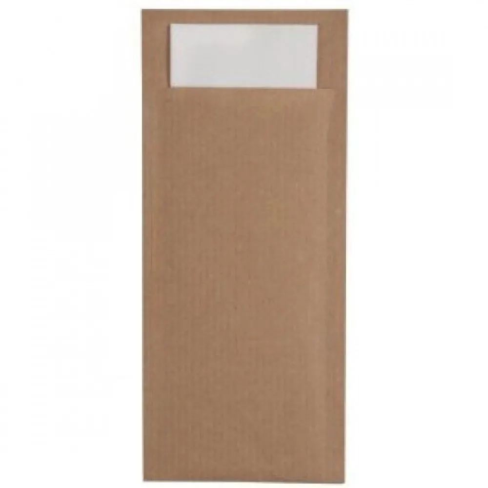 Kraft Cutlery Bags With Napkin X 500 T23