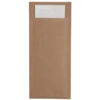 Kraft Cutlery Bags With Napkin X 500 T23