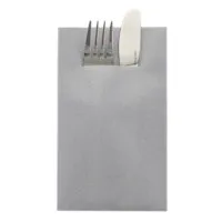 Mank Airlaid Grey Pocket Serviette 8 Fold X 300