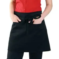 Bar Apron Black With Pocket 373(l)mmx750(w)mm