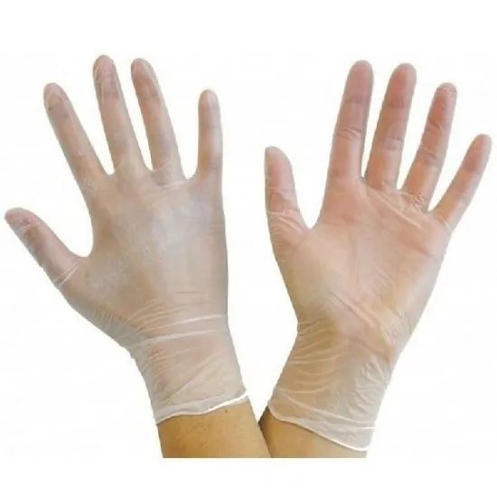 Vinyl Clear Powder-Free Small Gloves X 100