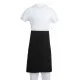 Lady wearing Black Pcotton Regular Waist Apron- 36x30 Long''