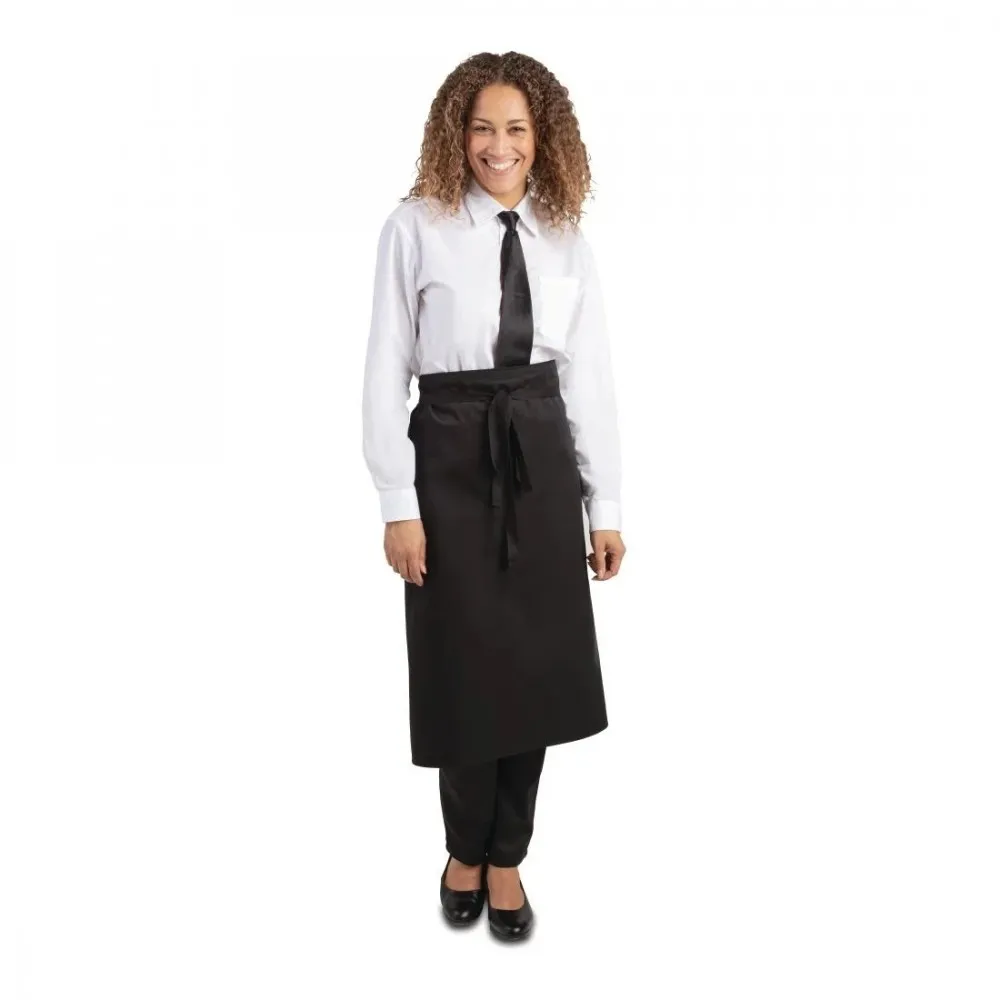 Black Pcotton Regular Waist Apron- 36x30 Long''
