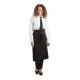Lady wearing Black Pcotton Regular Waist Apron- 36x30 Long''