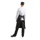 Lady wearing Black Pcotton Regular Waist Apron- 36x30 Long''