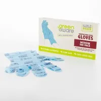 Compostable Gloves Blue Med X 100