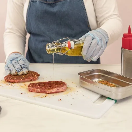 Compostable Gloves Blue Med X 100