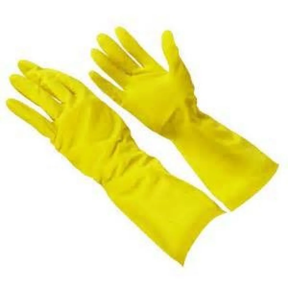 Yellow Rubber Cleangrip Gloves Med X 12