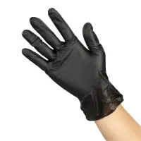 Black Nitrile Gloves Powder Free Small X 100