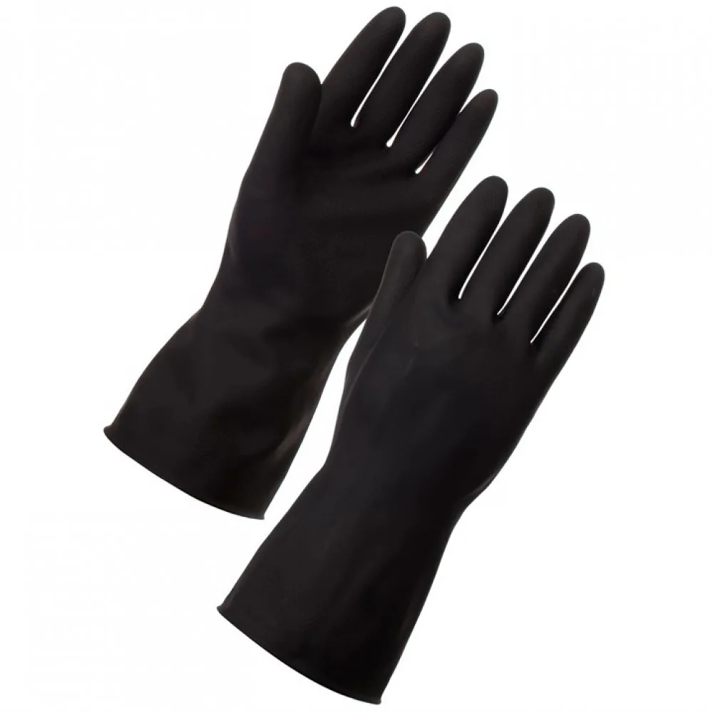 Heavy Duty Black Gloves Large X 12