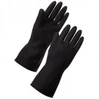 Heavy Duty Black Gloves Large X 12