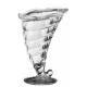 Cornucopia-shaped dessert glass