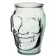 Tinted Green Tall Skull Jar 18oz