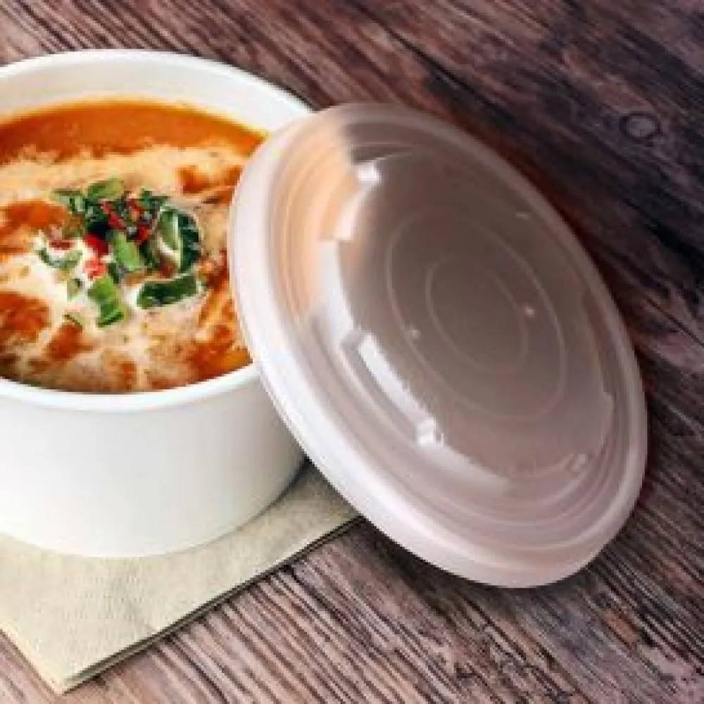White 12oz Soup Container + Lid X 250
