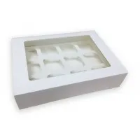 Cupcake Box White (12) X 100