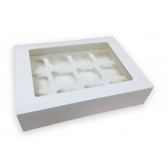 Cupcake Box White (12) X 25